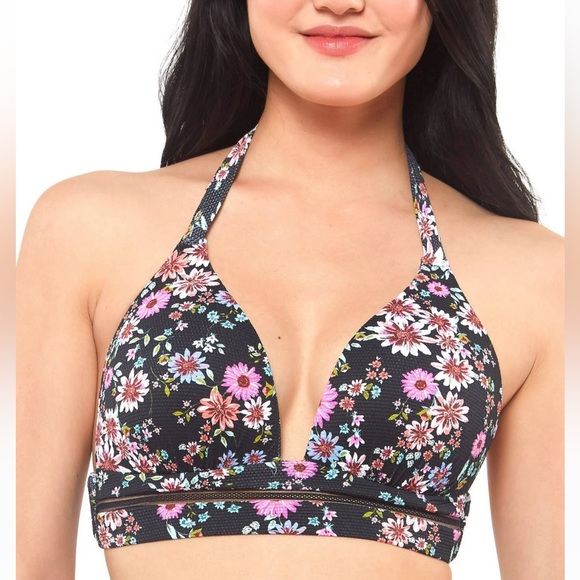 Jessica Simpson Women's Contemporary Posy Fields Halter Bra Swimsuit size small - Picture 1 of 2